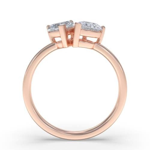 Heart & Pear Two Stone Lab Grown Diamond Rings